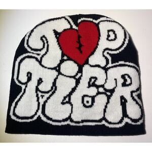 Beanies Y2K, Graphic Beanie Crochet Spider Design, Knitted Toptier Black
